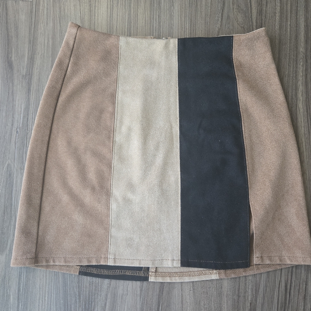 Altar'd State Tri-Color A-Line Skirt